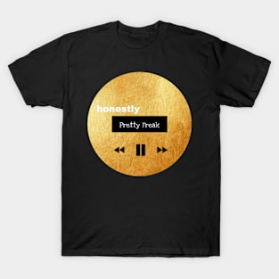 Music aesthetic beautiful love romantic gold elegant vintage retro freak music player T-Shirt